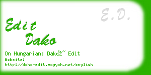 edit dako business card